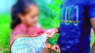 Desi village cute maid outdoor jungle fuck by boss for salary - Indian cute girl sex with big cock