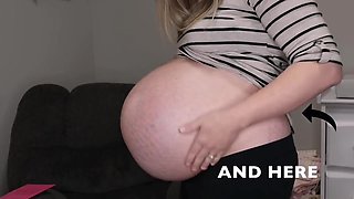 huge pregnant belly