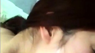 Unattractive Japanese MILF Gives a Blowjob