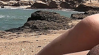 Nasty Girl Gave Me Stunning Handjob at a Nude Beach with a Huge Cumshot