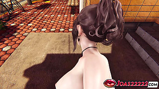 Tani Yuuka 3D Hentai - Stockings & Doggystyle Anal Action - Standing Missionary & Tied Creampie