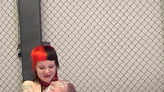 Pvc Stepmommy Torments Sissy in Mma Cage - Thigh Control & Humiliation