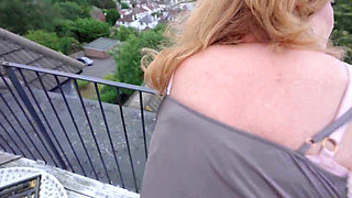 Rooftop Fucking with Sexy Redhead GILF Andi James