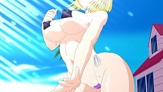 Android's wild quest for the goods in a bikini - Dragon Ball part one with Loveskysan69real