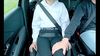 Things heat up in the car after the driving lesson with Berrybabe69 and Alexsanderofficial