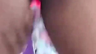Rubbing My Clit Pounding My Pussy with Big Dildo