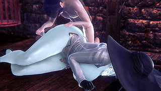 Alcina Dimitrescu Takes Anal Beads Dildo up Her Ass - Resident Evil Village Porn Parody