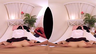 Delightful Japanese teen beauty horny VR video