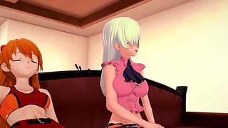 Asuka evangelion, visual novel game, adult visual novel