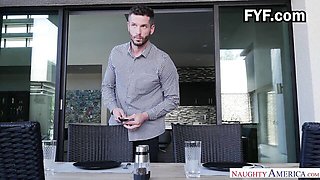 Naughty America featuring Lauren Phillips and Mike Mancini's ball licking xxx