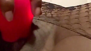 In Fishnet Bodysuit Stimulating My Clit Wit Vibrator