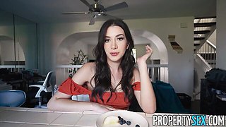 Cumshot scene with glamorous Charles Dera and Natalie Brooks from Property Sex