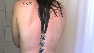 Cute amateur brunette naughty in solo jerking show on camera