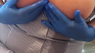 Naughty Nurse Julie - Oiled Tits & Bare Pussy Tease - 002-v-v-4-nurse-boobs