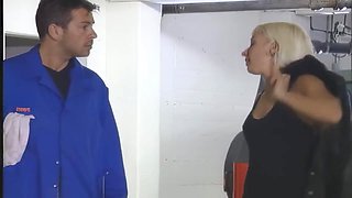 At The Office, The Boss Has To Shave His Secretarys Horny Pussy
