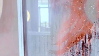 She blows her own mind in the shower while you wank