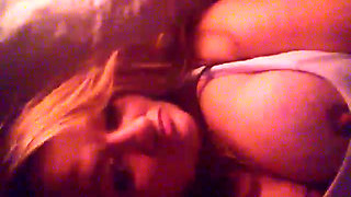 Lovely Shy is Showing off some pussy and big natural tits