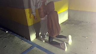 Young Wife Fucked Hard by a Fan in a Car Parking