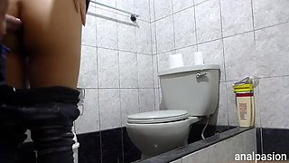 Ali Precio Stepsister Anal Creampie in Bathroom - Cum Inside Ass Fuck