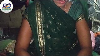 Fucking with Aunty, Desi Village Aunty in Green Saree Blouse Said I Really Want to Get Fucked Completely Naked, Hindi Audio Clea