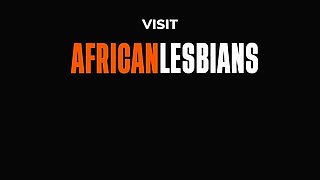 Ebony african lesbian couple tasting wet pussy mid shower