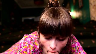 Rough handjob and pov blowjob