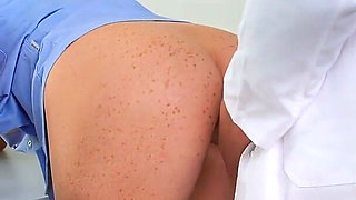 Busty Nurse Turns on Doctor. Facial Cumshot MILF Crazy Position