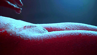 Snow Falling on My Tits and Pussy - Softcore Christmas Tease Closeup