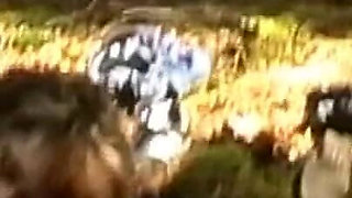 Funny foursome in the woods with Diana