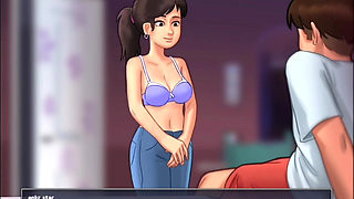 Fucking beautiful friend while studying inside room