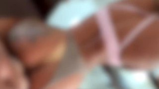Fit brunette loves a hard dick inside of her ass, with a creampie POV