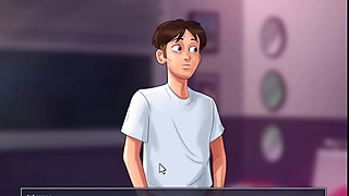 Summertime Saga - Jessy played with her self