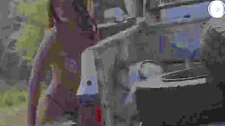 ThisIsGlamour Emma Green Strips On Pickup Truck BTS LEWD