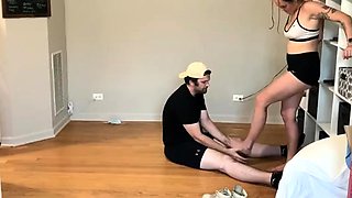 Onlyballkicking - Timbs Ballbusting Foot Domination