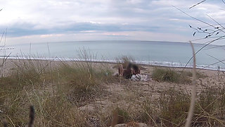 French Teacher Slut Blowjob Amateur on Nude Beach Front Stranger with Cumshot - Misscreamy
