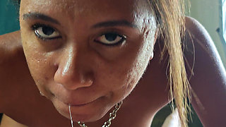 Blowjob POV in Bed with the Slave