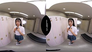 Japanese students explore intense VR classroom POV passion