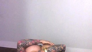 Big boobs camgirl rides her toy on webcam