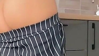 Hot Asian Woman Masturbates O N Kitchen
