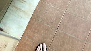 Instant Discipline After Making Pee in the Kitchen