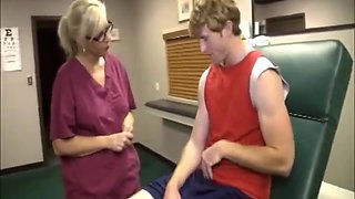 Strokes A Big Cock Asking For A Big Cum - Blonde Nurse