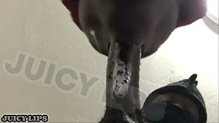 Juicy Lips-mouth Was to Sloppy for Him Quickly Making Him Nut!!!