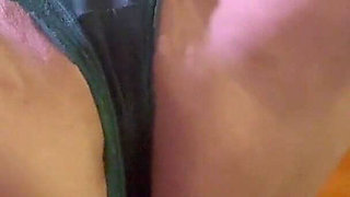 Pissing in My Panties and on the Floor While I Masturbate