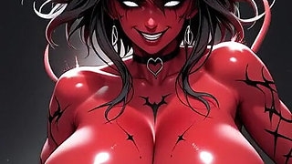 Demon Woman Bounce Breast, Ai Animation
