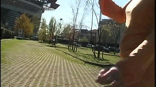 Wonderful Amateur Teen with Big Tits Masturbates Her Tight Pussy in the Car