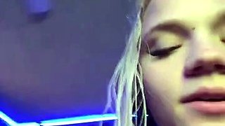 Naughty blonde teen girl loves to use her toy