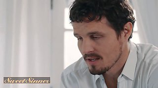 Sweet sinner - sexy dark haired bride spews with fantasy and tempts her massagist before the vows