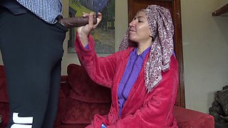 This Turkish Granny Is Shocked !!! First Big In Her Life With Saya Karim