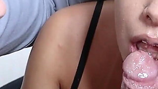 My Slave Has to Pleasure My Husband and Suck His Cock Until She Swallows All the Cum