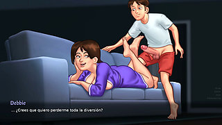 My stepmom gets jealous of her best friend and we have sex - summertime saga